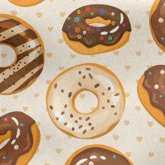 Chocolate Icing Donuts Jersey Backed Fleece