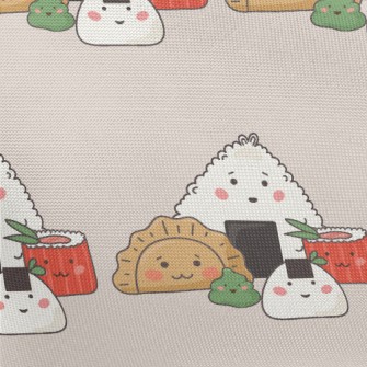 Japanese Dumplings And Sushi Pongee