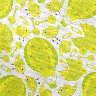 Yellow Green Baby Toy Pongee