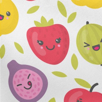Cartoon Playful Fruits Pongee