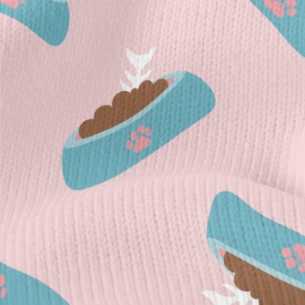 Cartoon Cat Food Bowl Stretch Jersey