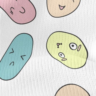 Playful Expression Easter Eggs Stretch Jersey