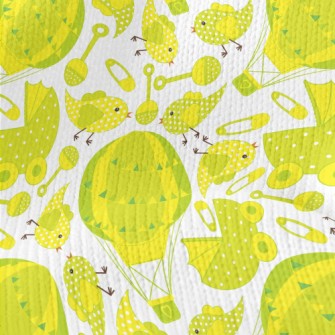 Yellow Green Baby Toy Stretch Jersey
