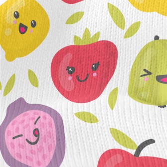 Cartoon Playful Fruits Stretch Jersey