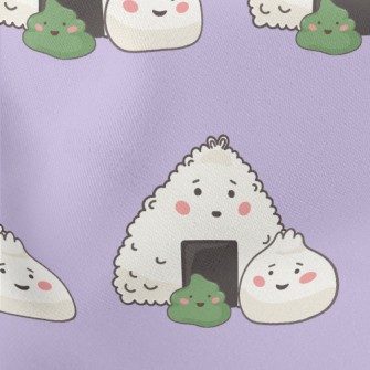 Triangular Rice Balls And Stea Lightweight Cotton Poplin