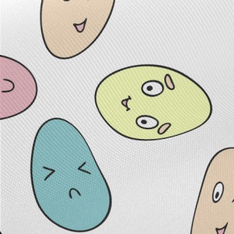 Playful Expression Easter Eggs Midweight Cotton Poplin