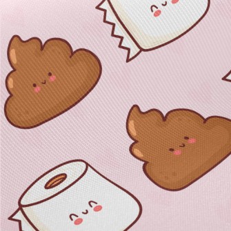 Cartoon Toilet Paper Midweight Cotton Poplin