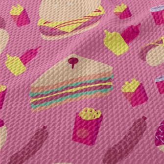 Hamburger Hot Dog Sandwich Birdseye Piqué