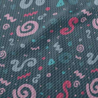 Curly Triangle Lines Birdseye Piqué