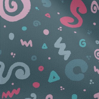 Curly Triangle Lines Chiffon