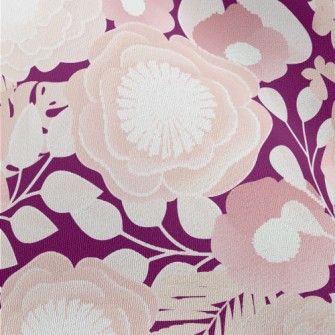 Dreamy Pink Flowers Chiffon