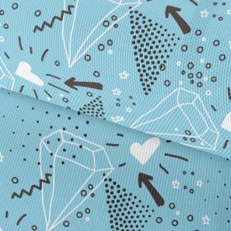 Hand Drawn Diamond Heart Waterproof Oxford