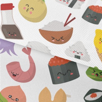 Cute Food Waterproof Oxford