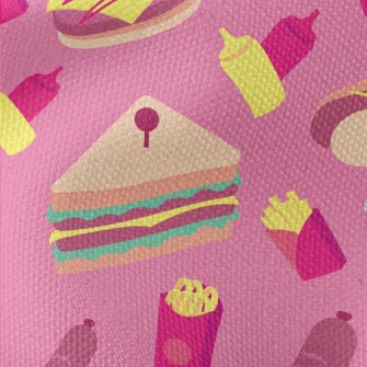 Hamburger Hot Dog Sandwich Waterproof Canvas