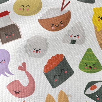 Cute Food Waterproof Canvas