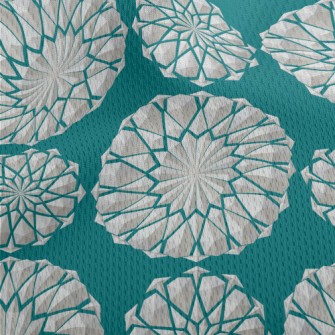 Polygonal Lace Flower Athletic Mesh Flat Back