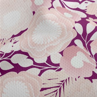Dreamy Pink Flowers Athletic Mesh Flat Back