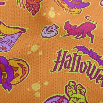 Evil Halloween Athletic Mesh Flat Back