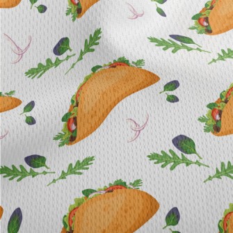 Mexican Tacos Athletic Mesh Flat Back