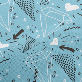 Hand Drawn Diamond Heart Performance Linen