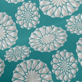 Polygonal Lace Flower Performance Linen