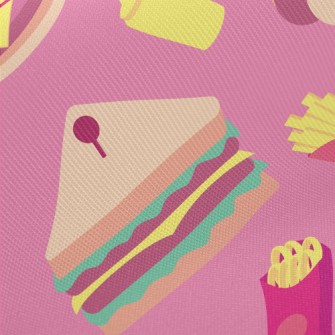 Hamburger Hot Dog Sandwich Twill