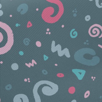 Curly Triangle Lines Twill