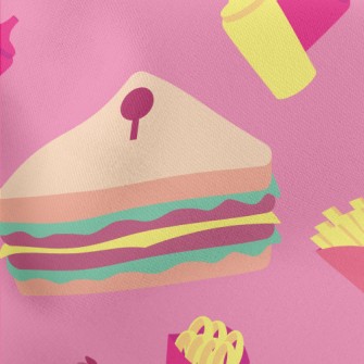 Hamburger Hot Dog Sandwich Stretch Ponte