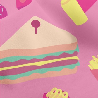 Hamburger Hot Dog Sandwich Micro Fleece