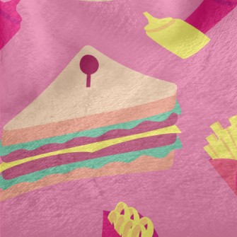 Hamburger Hot Dog Sandwich Minky