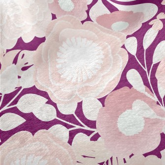 Dreamy Pink Flowers Minky