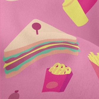 Hamburger Hot Dog Sandwich Lightweight Performance Linen