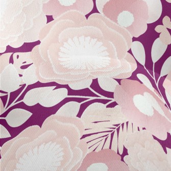 Dreamy Pink Flowers Lightweight Performance Linen