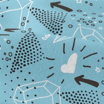 Hand Drawn Diamond Heart Modern Jersey