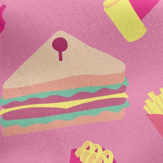 Hamburger Hot Dog Sandwich Jersey Backed Fleece