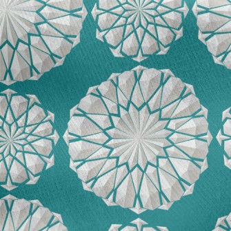 Polygonal Lace Flower Jersey Backed Fleece