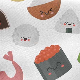 Cute Food Jersey Backed Fleece