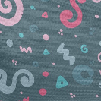 Curly Triangle Lines Pongee