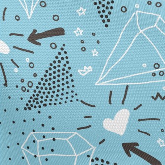 Hand Drawn Diamond Heart Pongee