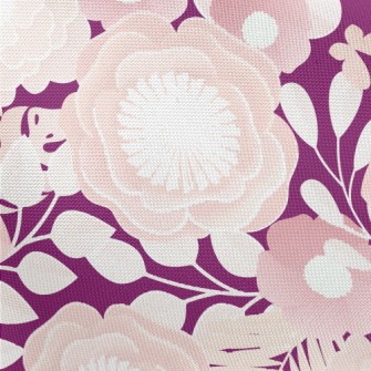 Dreamy Pink Flowers Pongee