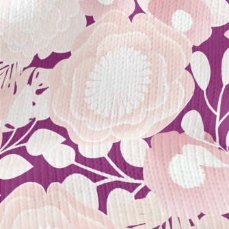 Dreamy Pink Flowers Stretch Jersey