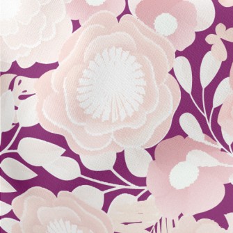 Dreamy Pink Flowers Lightweight Cotton Poplin