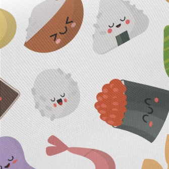 Cute Food Midweight Cotton Poplin