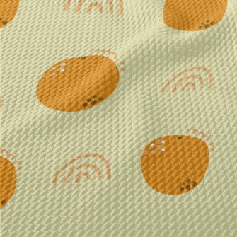 Cute Little Orange Birdseye Piqué