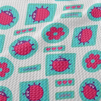 Big Eyed Ladybug Birdseye Piqué