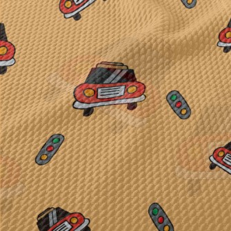 Traffic Light Car Birdseye Piqué
