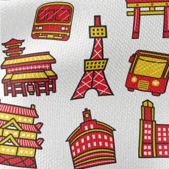 Tokyo Tower Temple Waterproof Canvas