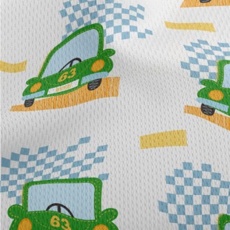 No. 63 Retro Car Athletic Mesh Flat Back