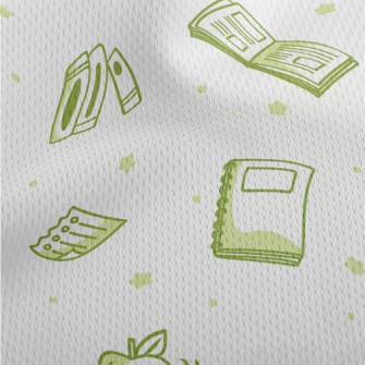 Books And Apples Athletic Mesh Flat Back