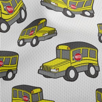 School Bus Athletic Mesh Flat Back